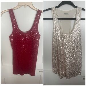 Sequin tank bundle. Size small.